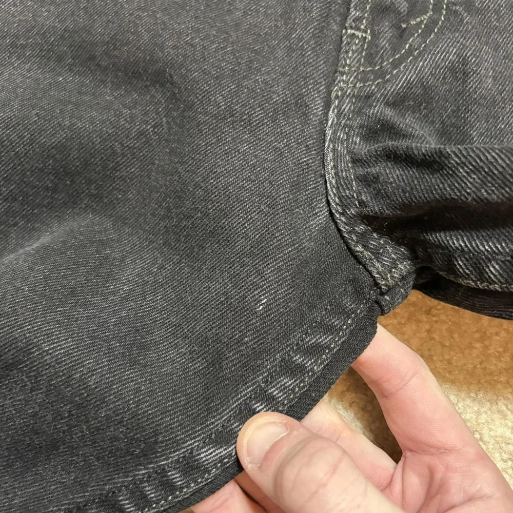Vtg Levis 505 Jeans Mens 38x31 Black Regular Fit Straight Leg Denim Pants Casual